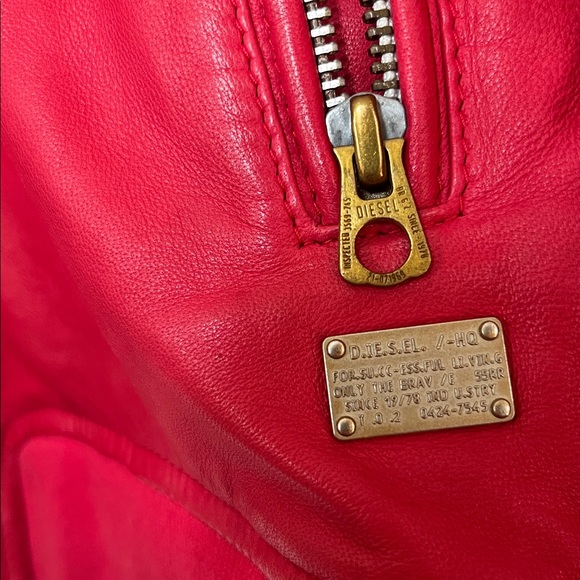 Vintage Diesel Leather Jacket Men’s size Large - Picture 3 of 10